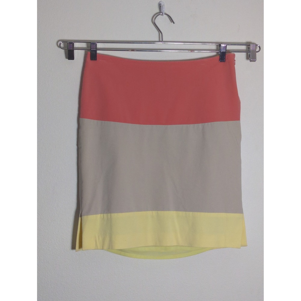 Spanner Womens Colorblock Mini Skirt Sherbert Sunny Travel Vacation Size 8